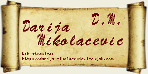 Darija Mikolačević vizit kartica